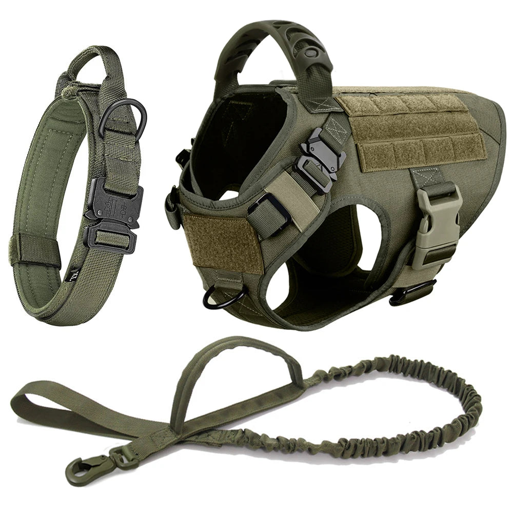 Premium Dog Harness with Leash & Molle Pouches & Training Walking Vest Mirza Store