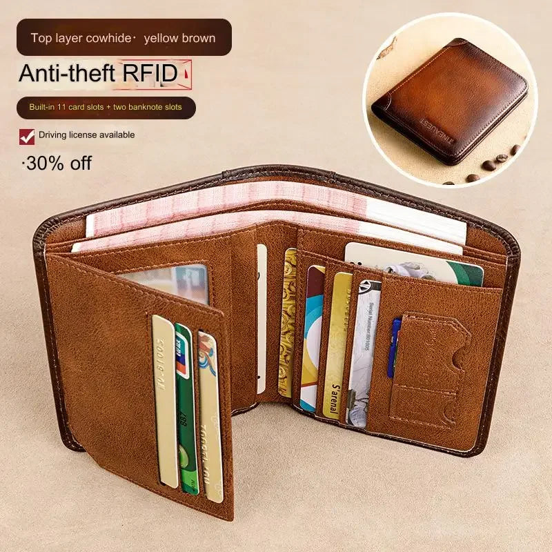 MOONBIFFY Men’s RFID Leather Wallet Mirza Store
