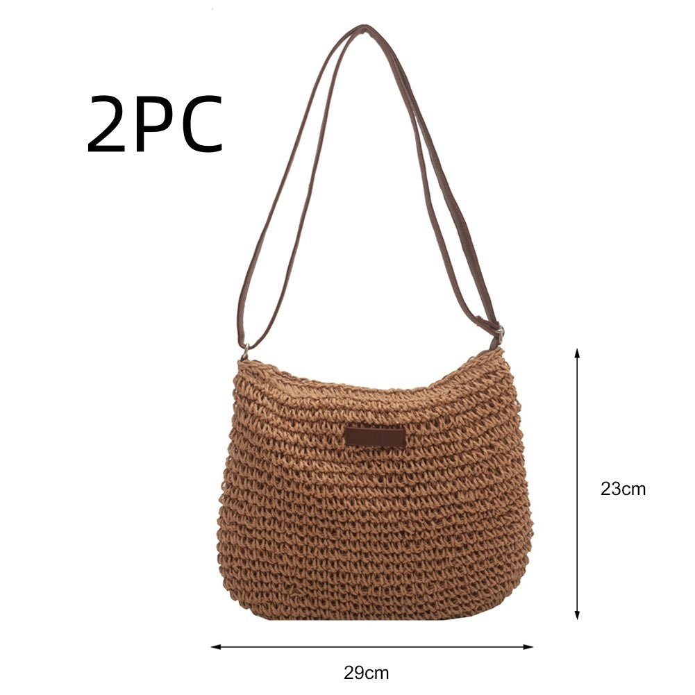 Niche Design Vacation Straw Tote Bag - Mirza Finds