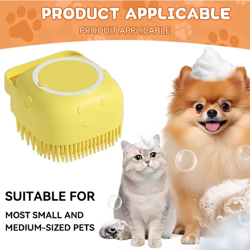 New Bath Massage Brush Bathroom Multifunctional Puppy Big Dog Cat Soft Safety Silicone Pet Accessories for Dogs Cats Tools Mirza Store