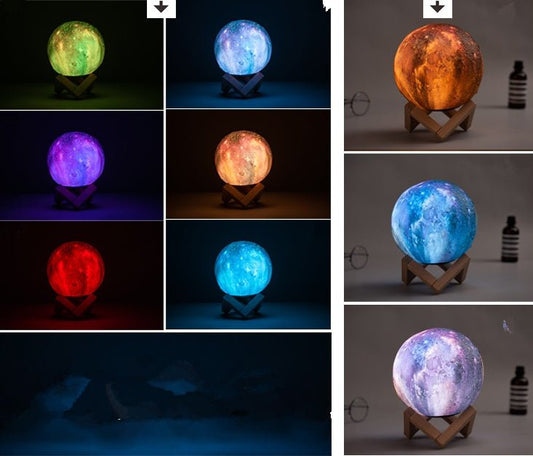 3D Printing Lunar Light Painting Creative Gift Night Light - Mirza Finds
