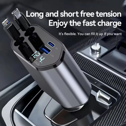 4-in-1 120W Retractable Car Charger Mirza Store