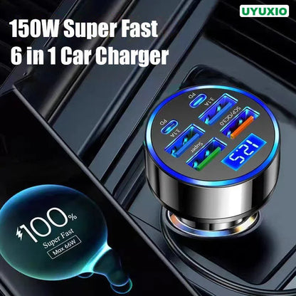 6-in-1 Fast Car Charger Mirza Store