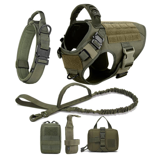 Premium Dog Harness with Leash & Molle Pouches & Training Walking Vest Mirza Store