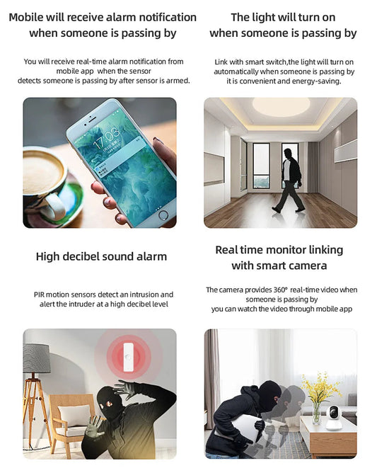 Tuya Smart PIR Motion Sensor Smart Home Detector Mirza Store