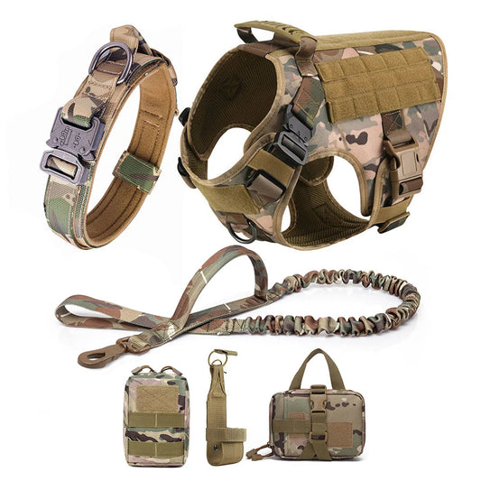 Premium Dog Harness with Leash & Molle Pouches & Training Walking Vest Mirza Store