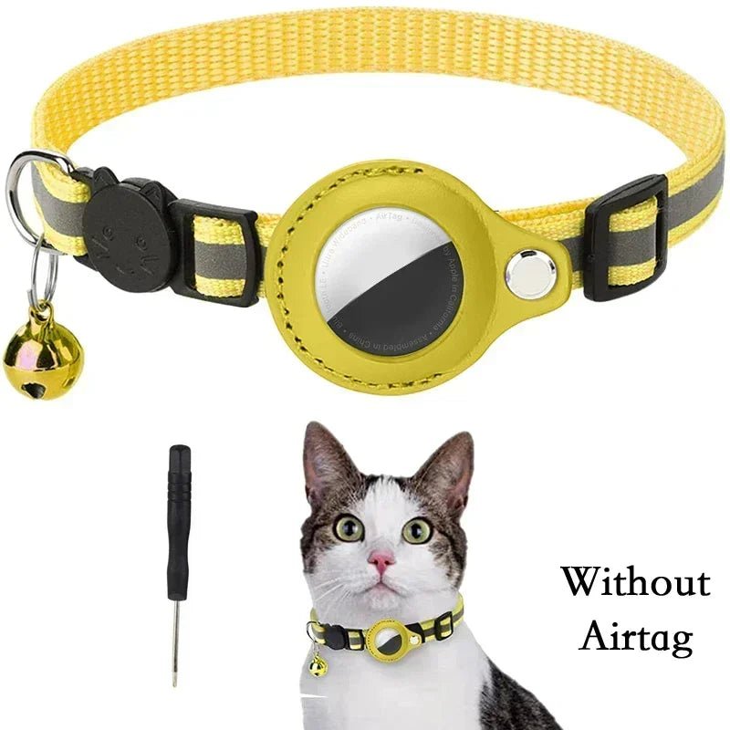 Anti - Lost Cat Collar with AirTag Protective Case - Mirza Finds