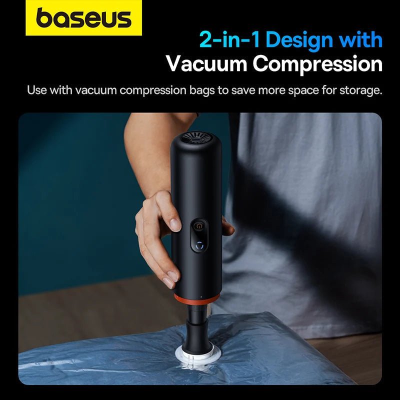 Baseus A5 Powerful & Portable Wireless Car Vacuum Cleaner - Mirza Finds