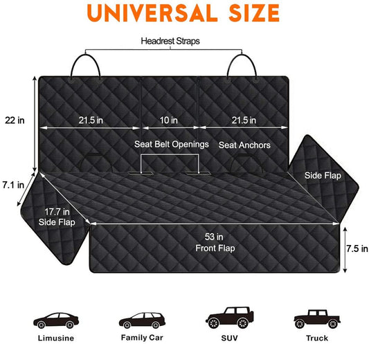 Best Dog Back Seat Cover: Waterproof, Non - Slip Car Protector - Mirza Store