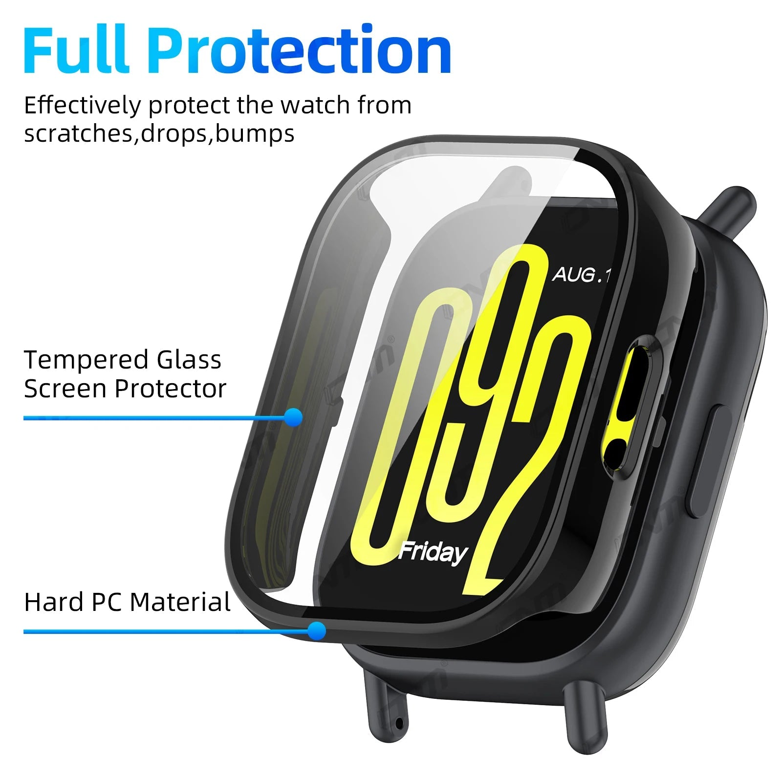 Redmi Watch 5 Tempered Glass & Hard Case Mirza Store