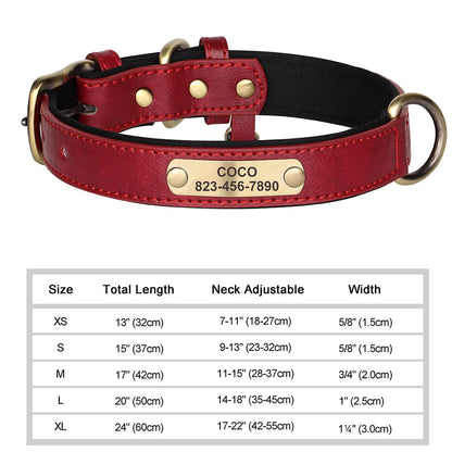 Custom Engraved PU Leather Dog Collar Mirza Store
