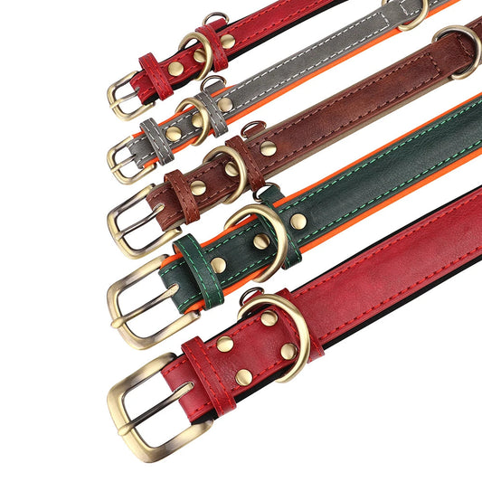 Custom Engraved PU Leather Dog Collar Mirza Store