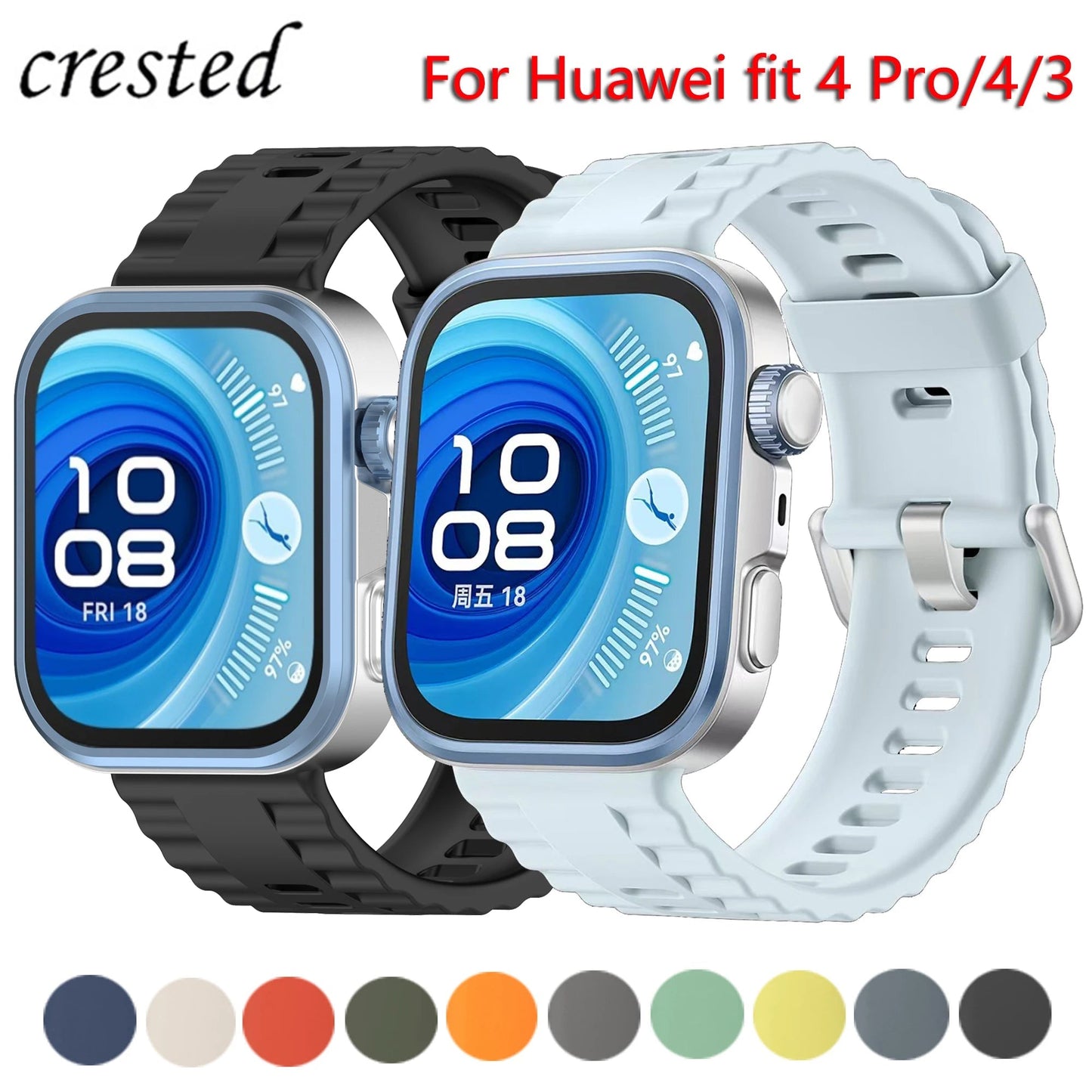 Huawei Watch Fit 4/3 Pro Silicone Sport Band Strap Accessories - Mirza Finds