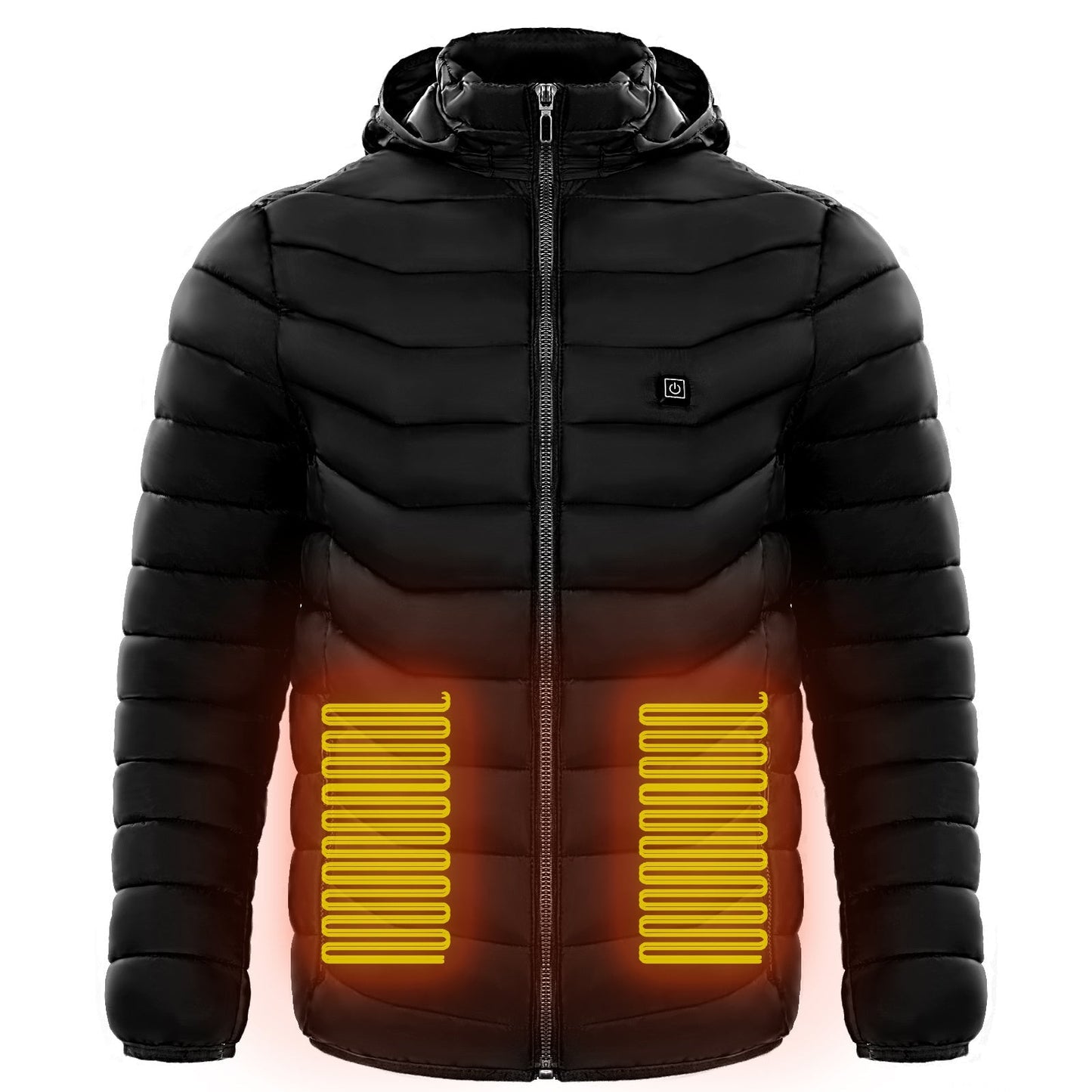 Men Heated Puffer Jacket Electric Heating Coat Insulated Hood Windbreaker 9Heat Zones - Mirza Finds