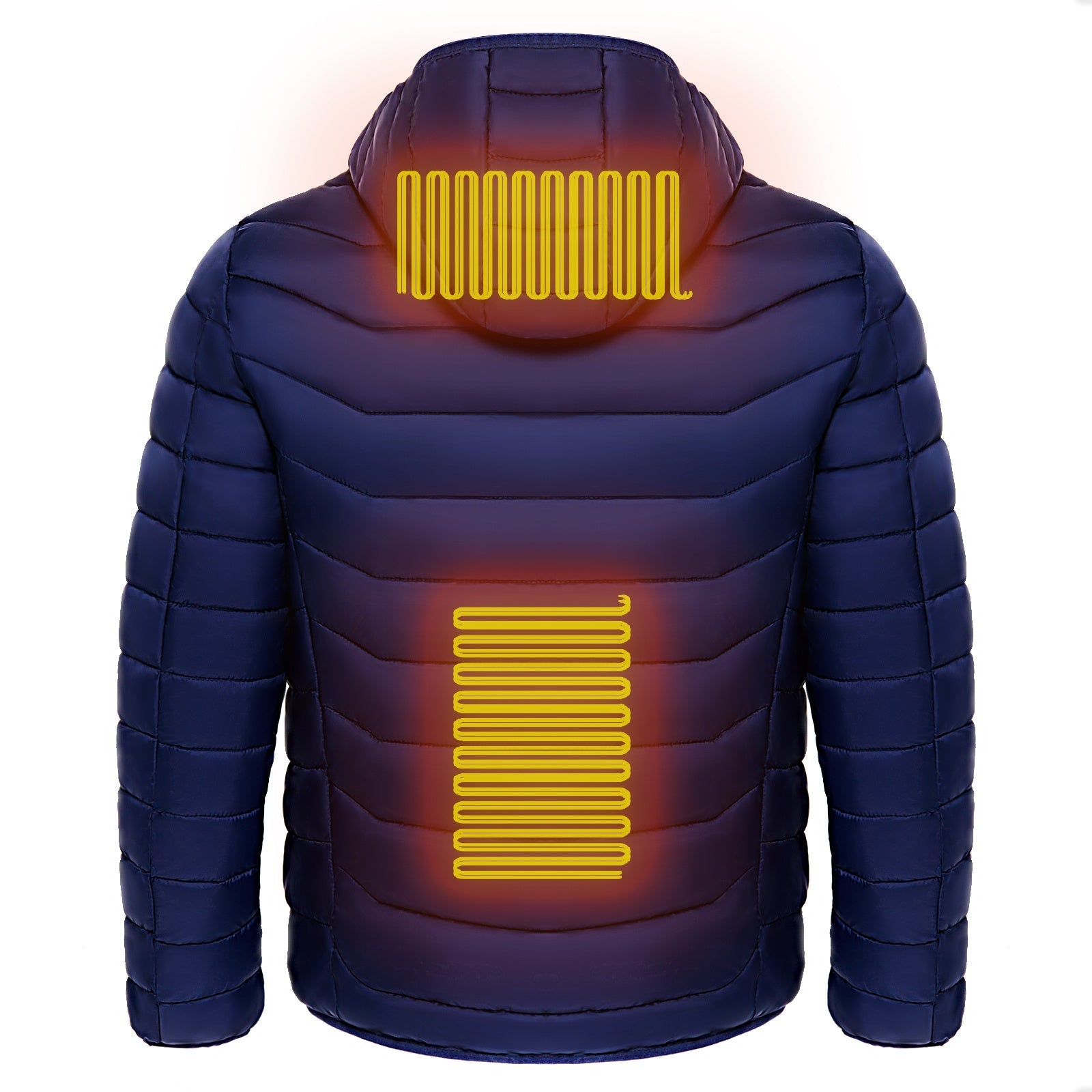 Men Heated Puffer Jacket Electric Heating Coat Insulated Hood Windbreaker 9Heat Zones - Mirza Finds