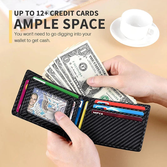 Men’s Ultra-Thin RFID Leather Wallet Mirza Store