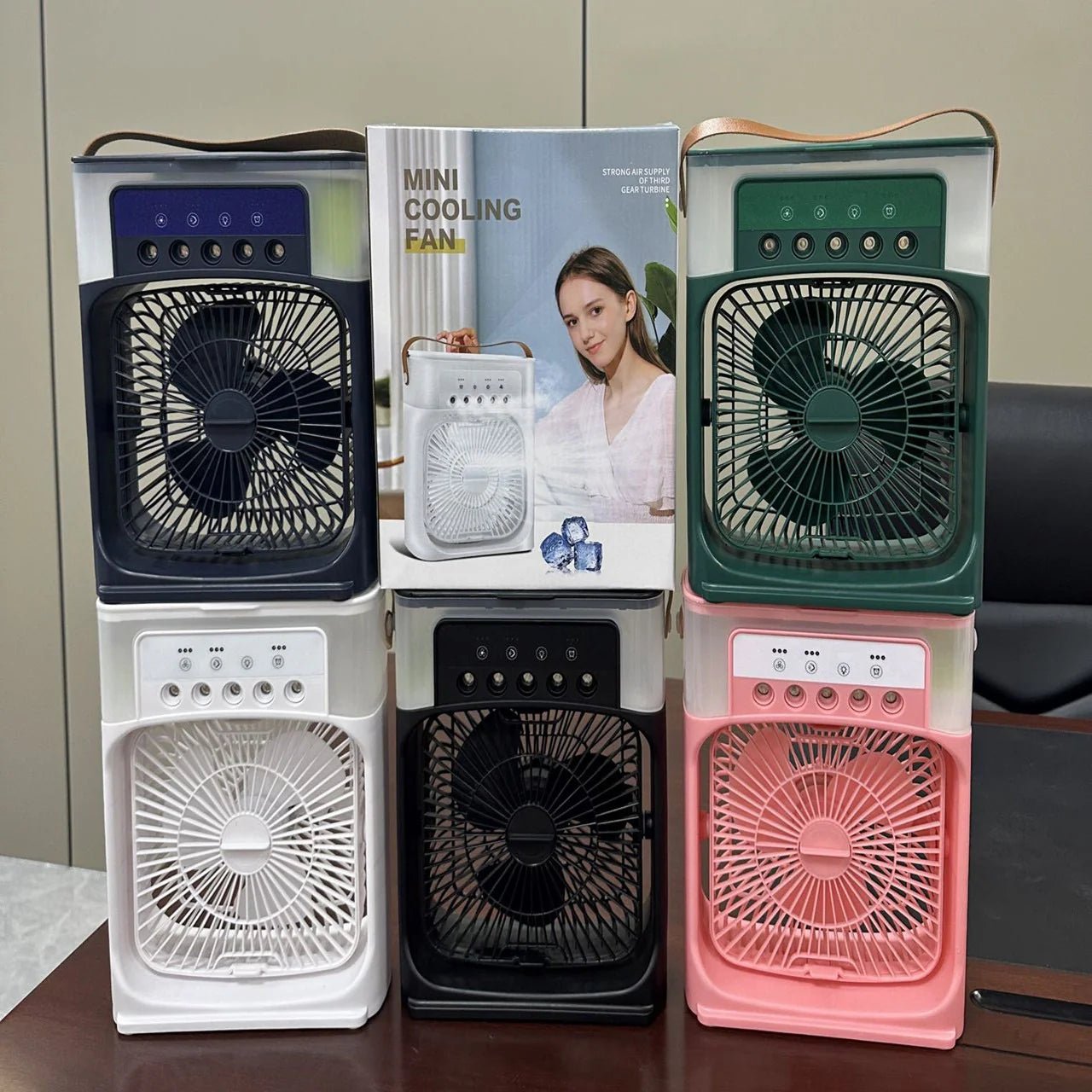 Mini Portable Air Conditioner : USB Rechargeable with LED Mood Lighting - Mirza Store