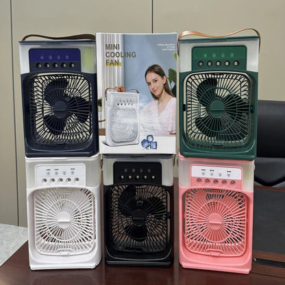 Mini Portable Air Conditioner : USB Rechargeable with LED Mood Lighting - Mirza Store