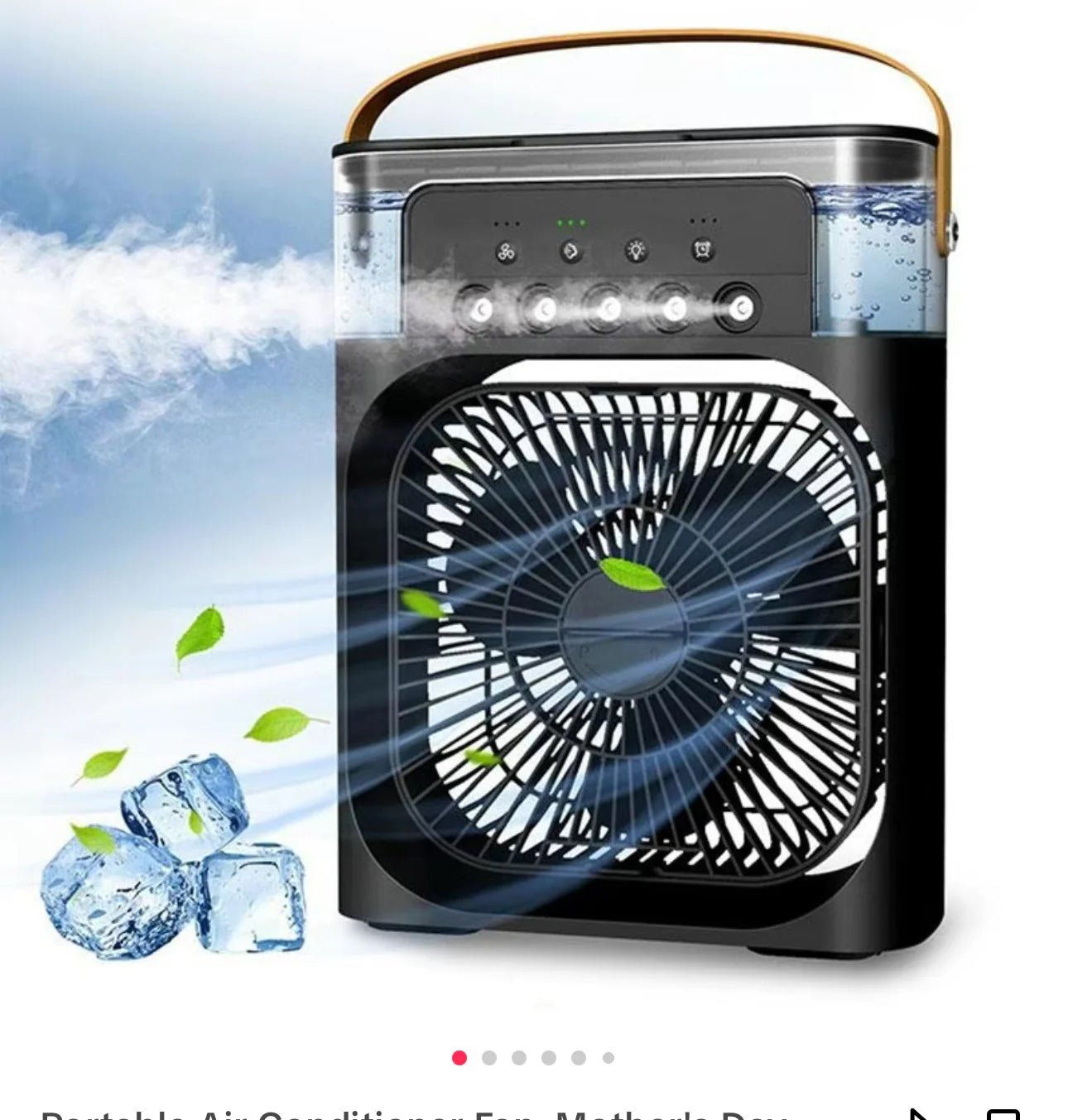 Mini Portable Air Conditioner : USB Rechargeable with LED Mood Lighting - Mirza Store