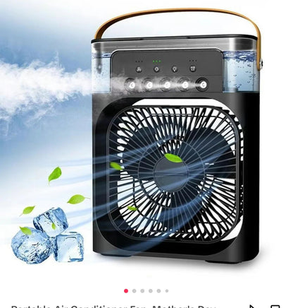Mini Portable Air Conditioner : USB Rechargeable with LED Mood Lighting - Mirza Store