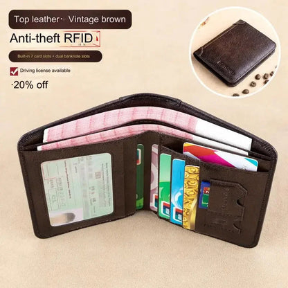 MOONBIFFY Men’s RFID Leather Wallet Mirza Store