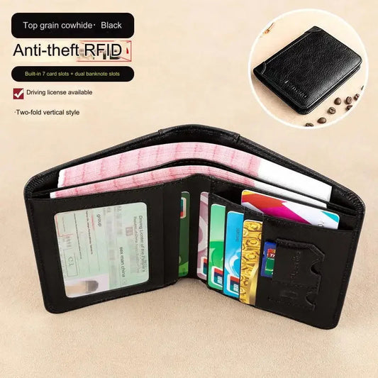 MOONBIFFY Men’s RFID Leather Wallet Mirza Store