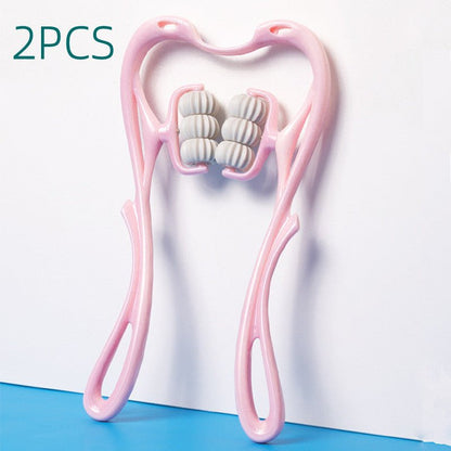 Multifunctional Manual Six - wheel Neck Massager Massage Relieve Roller Massage Tool - Mirza Finds