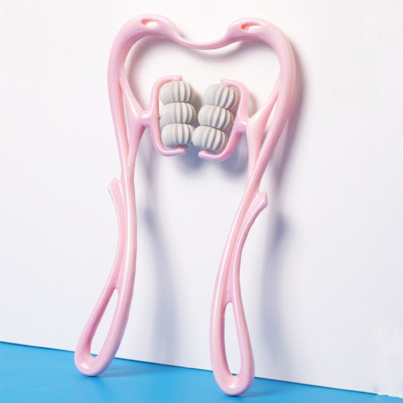 Multifunctional Manual Six - wheel Neck Massager Massage Relieve Roller Massage Tool - Mirza Finds