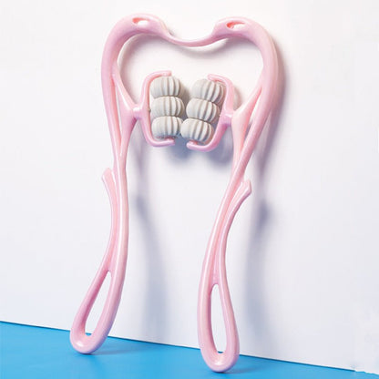 Multifunctional Manual Six - wheel Neck Massager Massage Relieve Roller Massage Tool - Mirza Finds