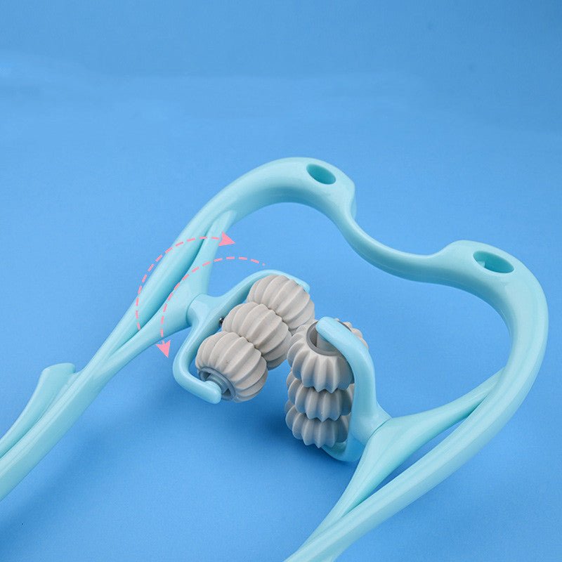 Multifunctional Manual Six - wheel Neck Massager Massage Relieve Roller Massage Tool - Mirza Finds
