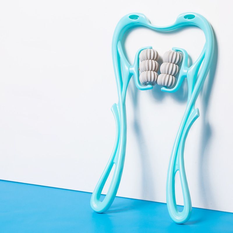 Multifunctional Manual Six - wheel Neck Massager Massage Relieve Roller Massage Tool - Mirza Finds