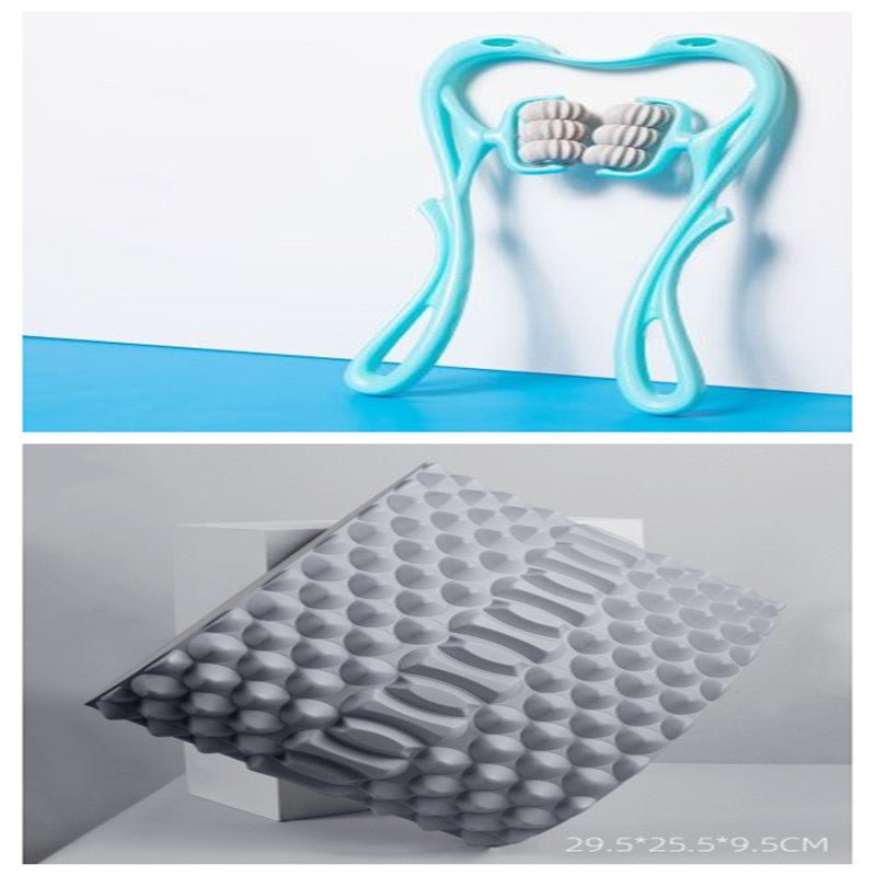 Multifunctional Manual Six - wheel Neck Massager Massage Relieve Roller Massage Tool - Mirza Finds