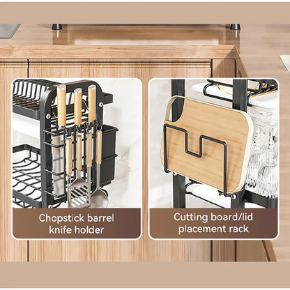 Rust-Proof 2-Layer Kitchen Dish Drying Rack Mirza Store