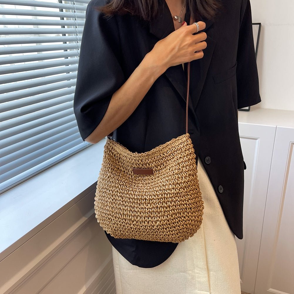 Niche Design Vacation Straw Tote Bag - Mirza Finds