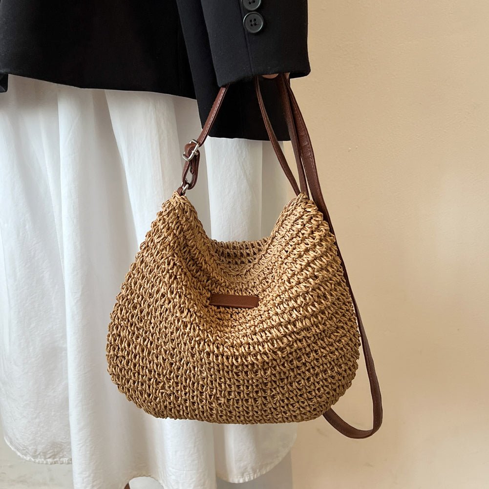 Niche Design Vacation Straw Tote Bag - Mirza Finds