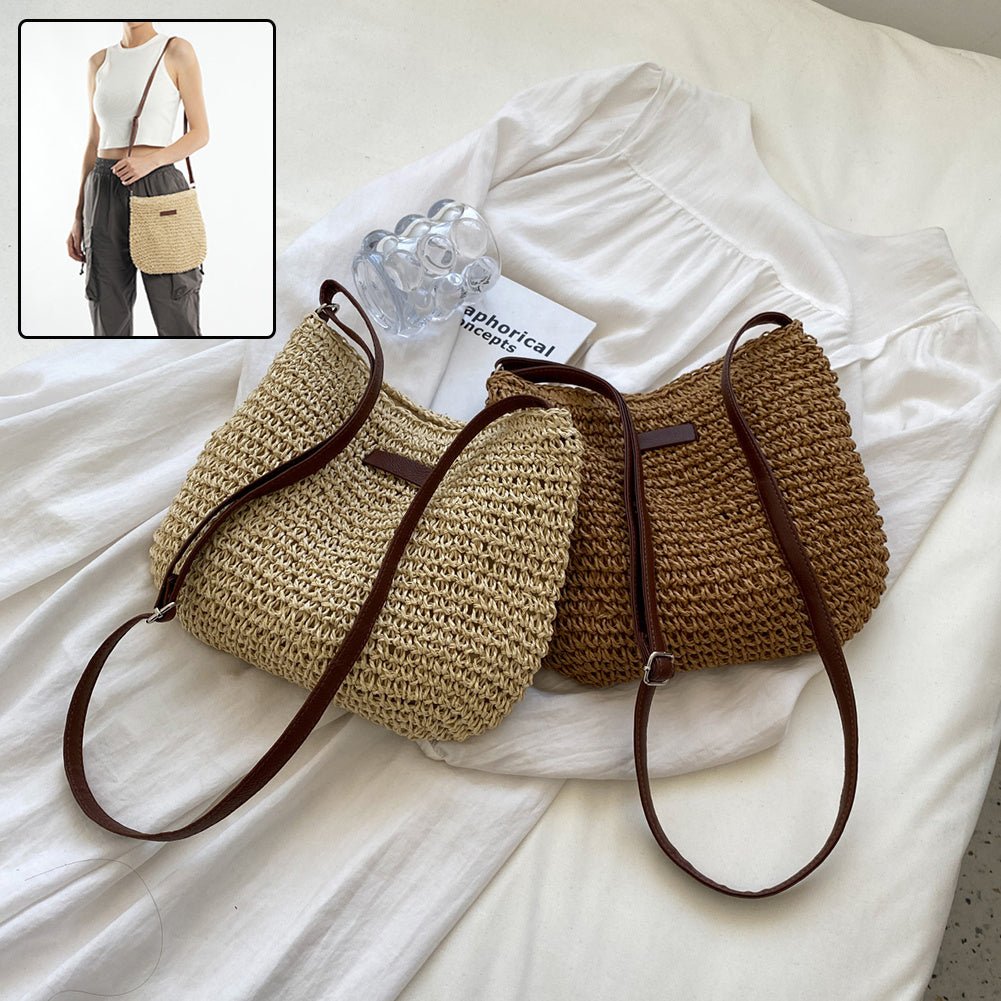 Niche Design Vacation Straw Tote Bag - Mirza Finds