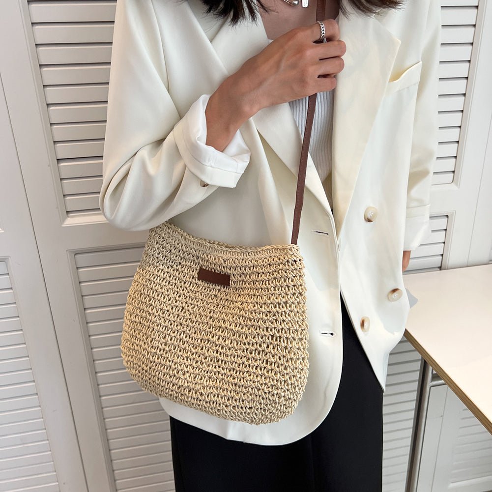 Niche Design Vacation Straw Tote Bag - Mirza Finds