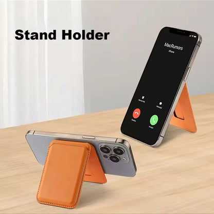 Apple MagSafe Leather Wallet – Magnetic Card Holder Case Mirza Store