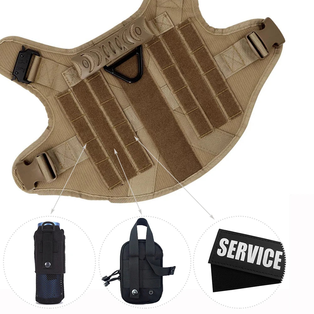 Premium Dog Harness with Leash & Molle Pouches & Training Walking Vest Mirza Store