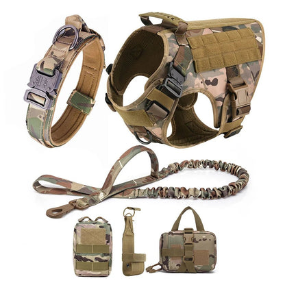 Premium Dog Harness with Leash & Molle Pouches & Training Walking Vest - Mirza Finds