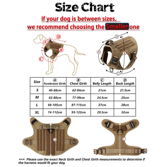 Premium Dog Harness with Leash & Molle Pouches & Training Walking Vest Mirza Store
