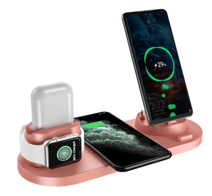 Wireless Charger For IPhone Fast Charger For Phone Fast Charging Pad For Phone Watch 6 In 1 Charging Dock Station - Mirza Finds