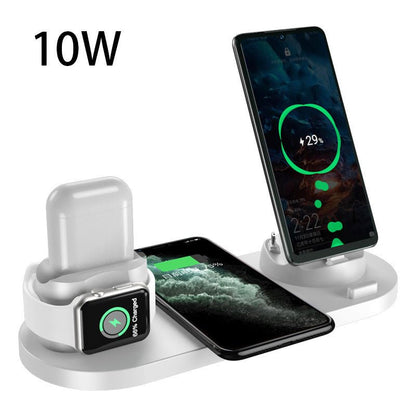 Wireless Charger For IPhone Fast Charger For Phone Fast Charging Pad For Phone Watch 6 In 1 Charging Dock Station - Mirza Finds