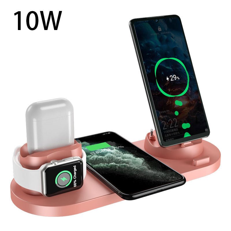 Wireless Charger For IPhone Fast Charger For Phone Fast Charging Pad For Phone Watch 6 In 1 Charging Dock Station - Mirza Finds
