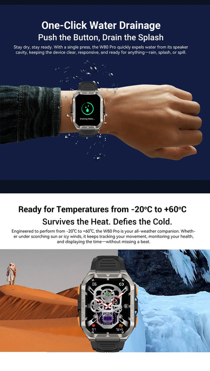 World premiere Blackview W80 PRO Rugged Outdoor GPS Smartwatch Mirza Store